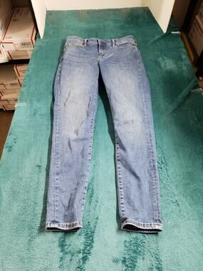 Gap Jeans Size 4 Womens Blue Denim Stretch Pants Ladies Mid Rise True Skinny
